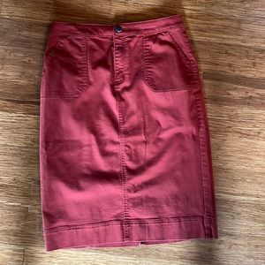 Christopher Banks rust orange twill skirt size 4